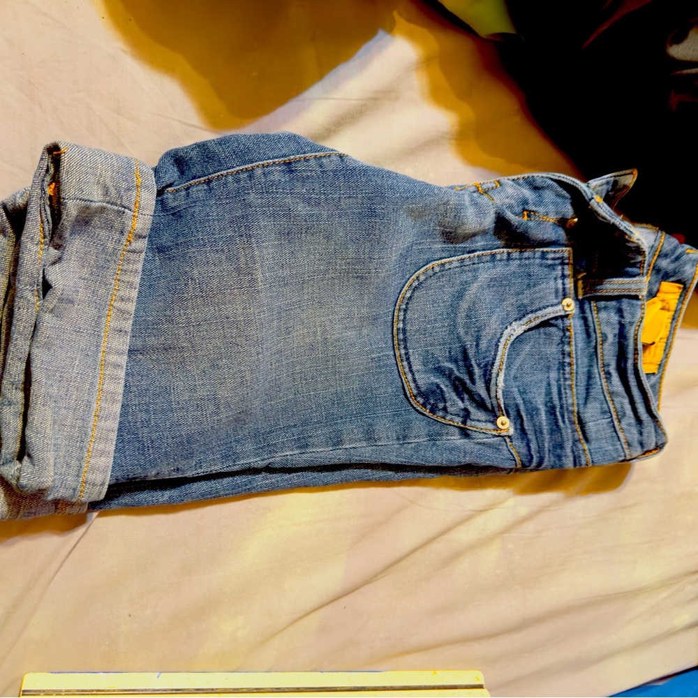 Seven mankind denim shorts cuffed